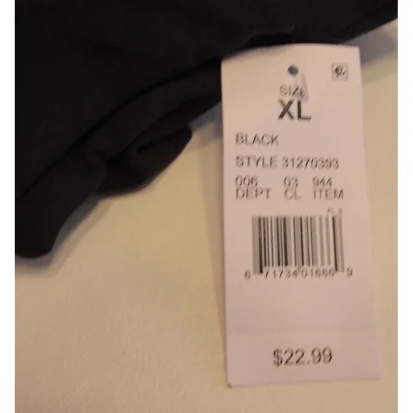 THE ROLLING STONES Womens Black Crop Top Tongue Logo Long Sleeve Size XL NWT - Picture 4 of 8